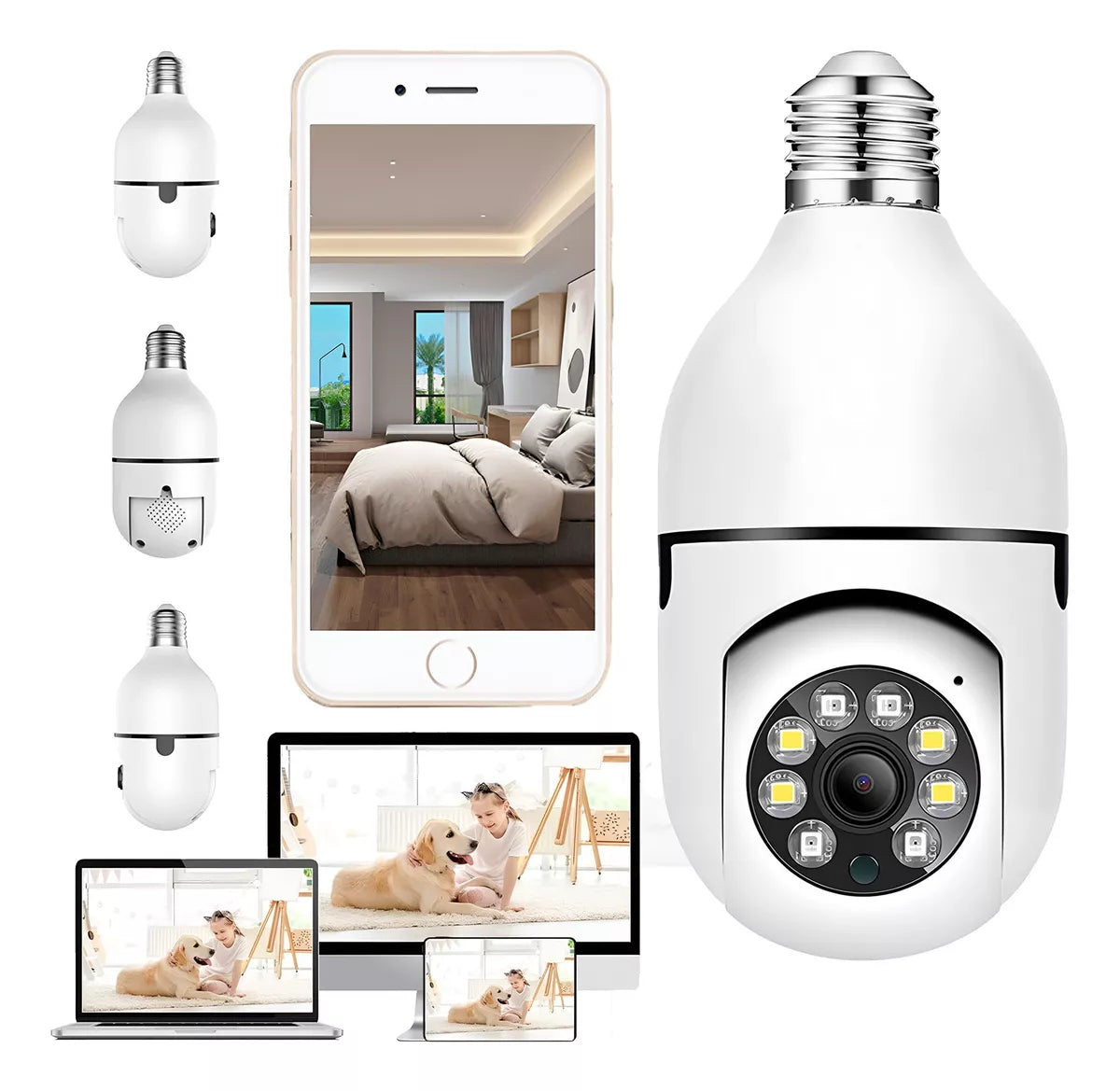 FOCO CAMARA WIFI 360° E27